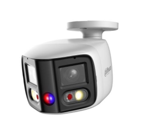 DH-IPC-PFW3849S-A180-AS-PV. Cámara Bullet IP Panorámica 180° Dahua 2x4MP TiOC 12v POE IP67 con Disuasión Activa